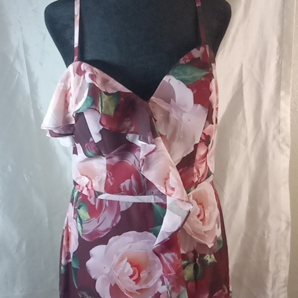 Cachet ruffled floral women's dress size 10 - Picture 3 of 7
